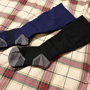 Black and Blue Compression Socks (2 pair)